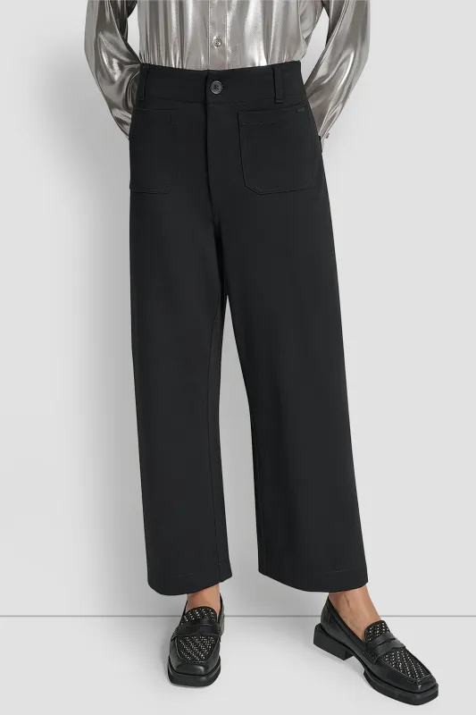 HIGH RISE CROPPED WIDE LEG PANT sold by DKNY