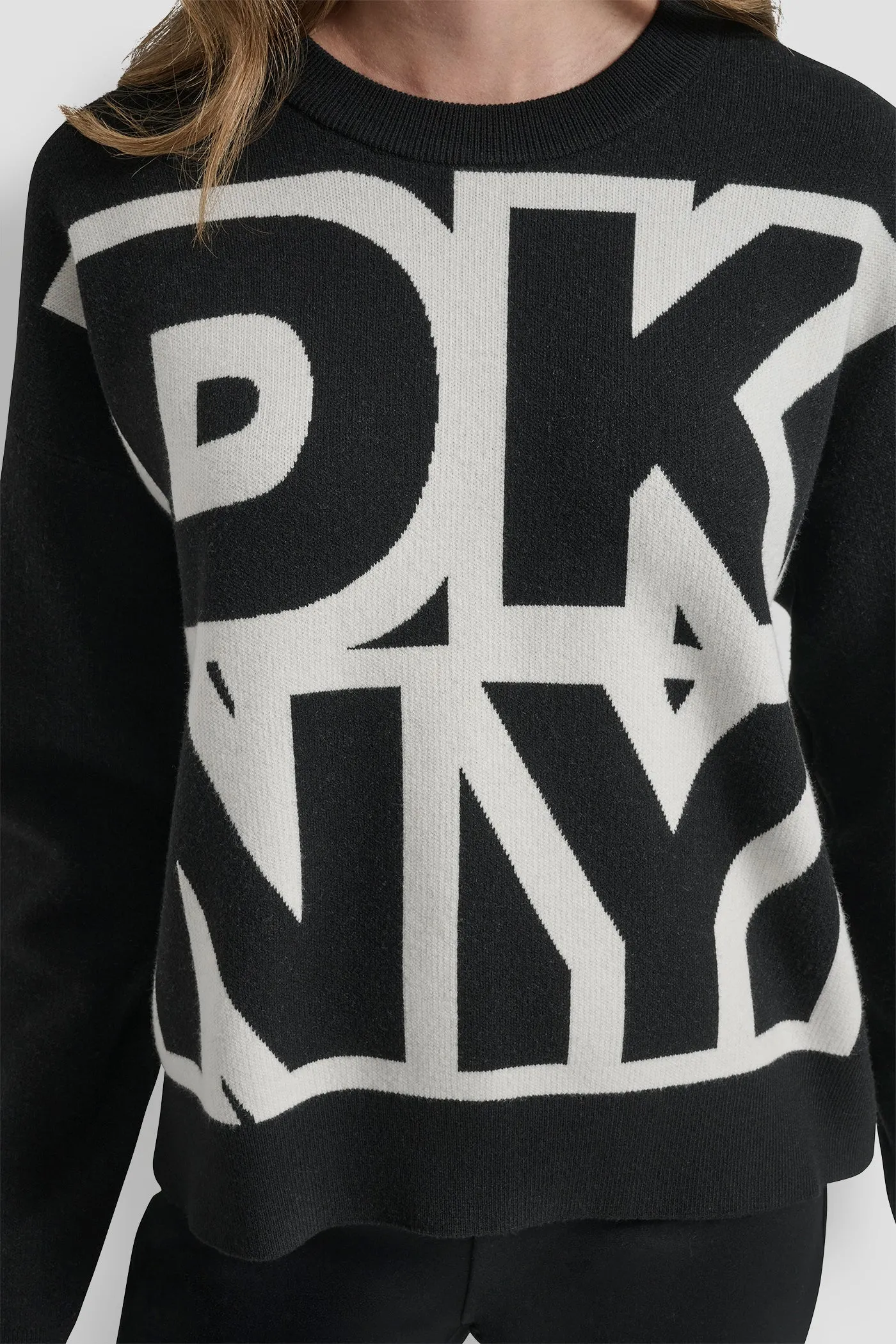 LARGE COLORBLOCK LOGO SWEATER sold by DKNY product image thumbnail 5