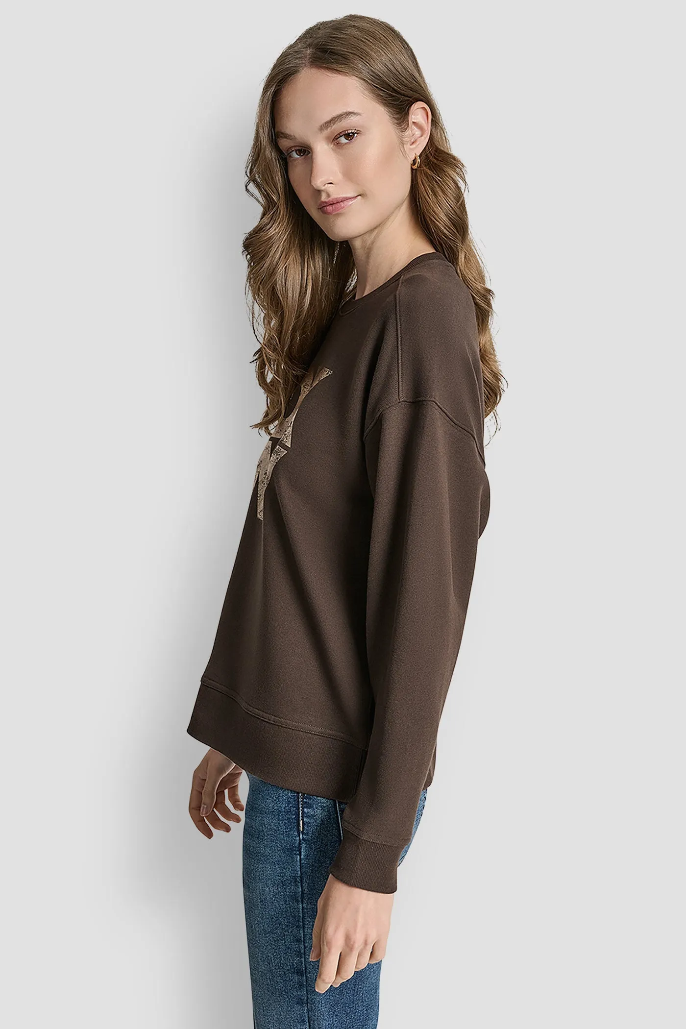 DISTRESSED DKNY FOIL LOGO SWEATSHIRT sold by DKNY product image thumbnail 2