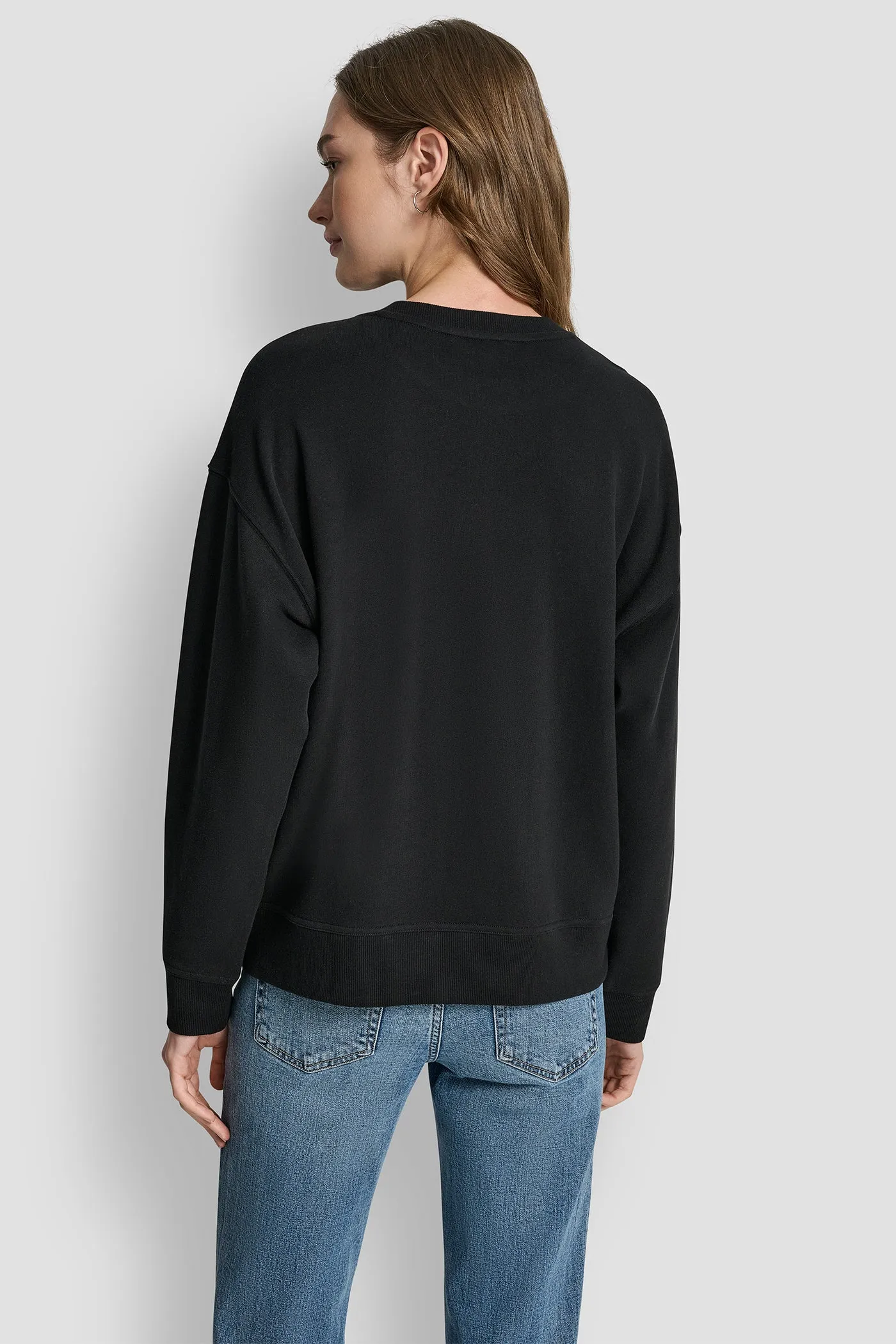 DKNY OUTLINE RHINESTONE NY PRINTED LOGO CREW NECK SWEATSHIRT sold by DKNY product image thumbnail 2
