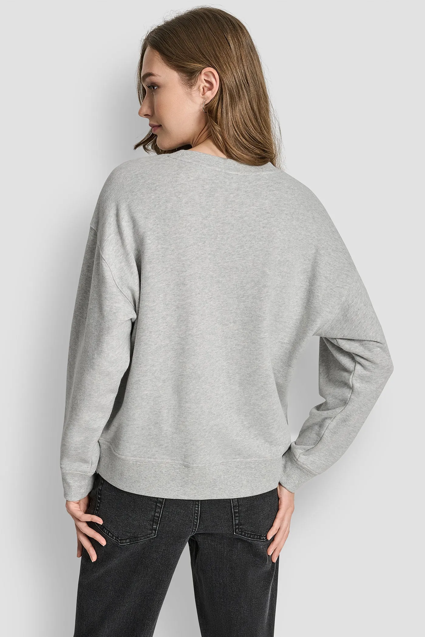 DKNY JEANS CHAINSTITCH OUTLINE LOGO CREW NECK SWEATSHIRT sold by DKNY product image thumbnail 2