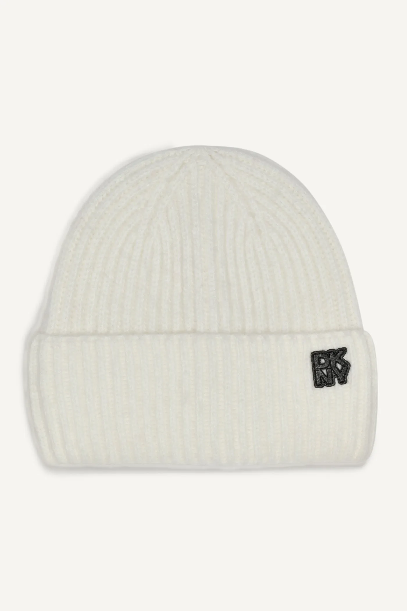 SHAKER STITCH RIB CUFF BEANIE sold by DKNY