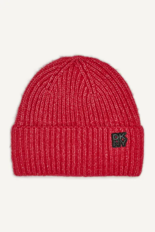 SHAKER STITCH RIB CUFF BEANIE sold by DKNY