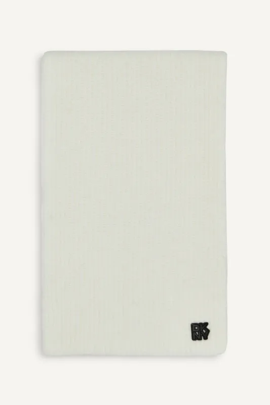 SHAKER STITCH RIB SCARF sold by DKNY