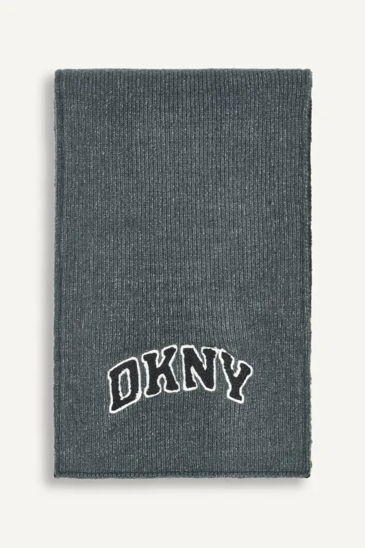 VARSITY KNIT LOGO SCARF sold by DKNY