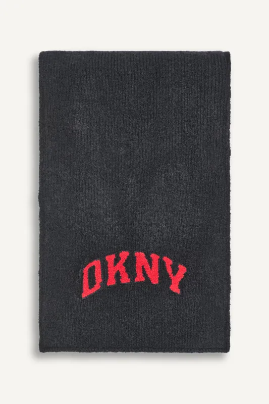 VARSITY KNIT LOGO SCARF sold by DKNY