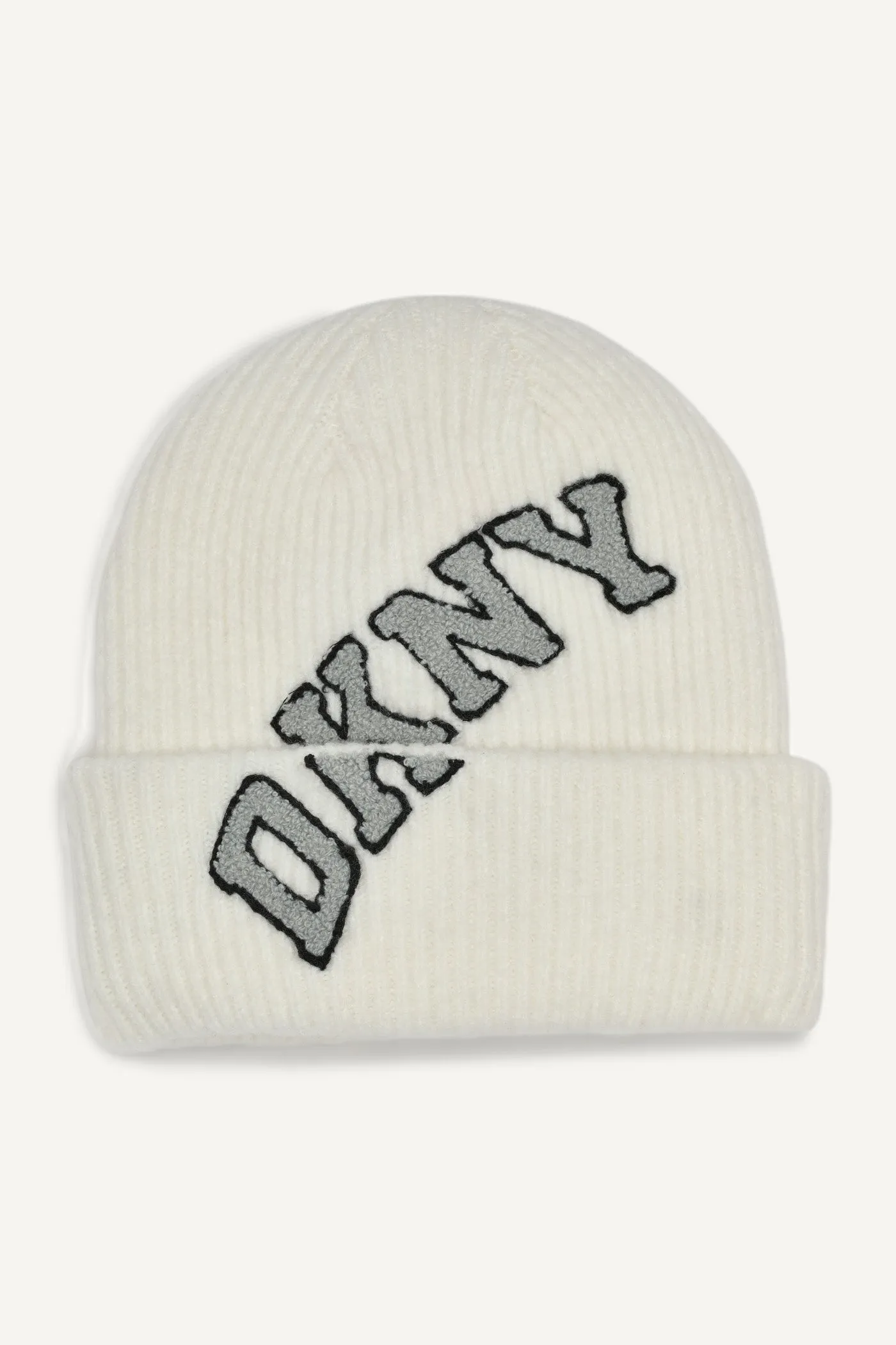 VARSITY KNIT LOGO BEANIE sold by DKNY