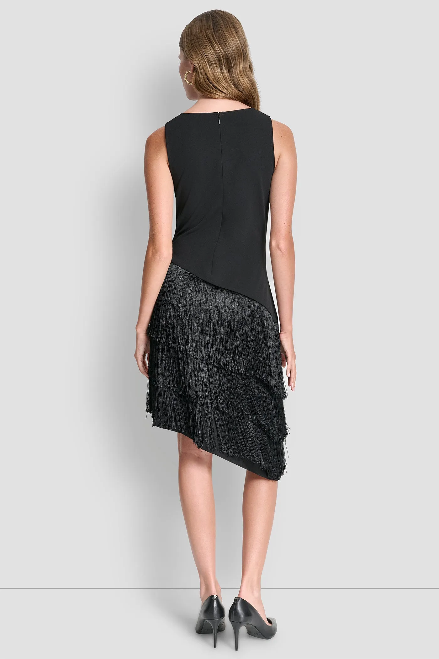 ASYMMETRIC FRINGE DRESS sold by DKNY product image thumbnail 2