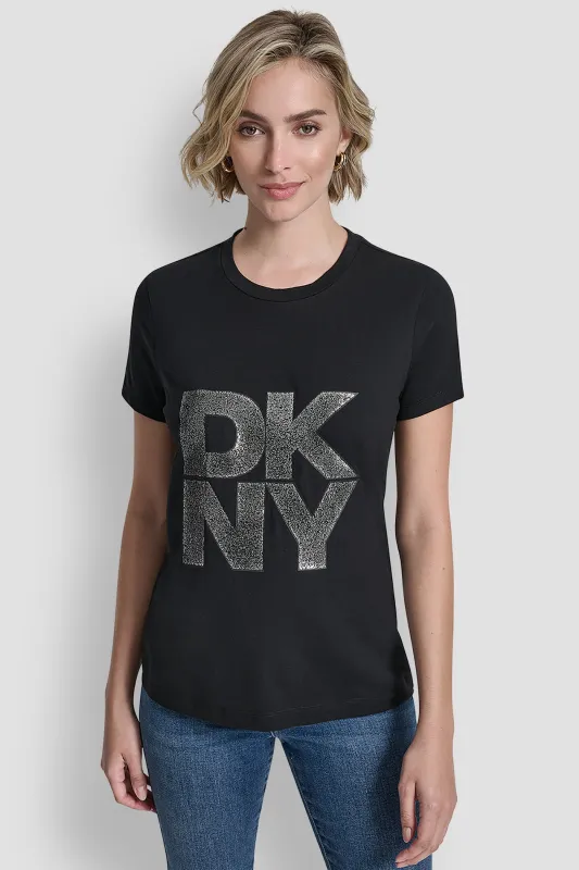 STACKED LOGO TEE sold by DKNY