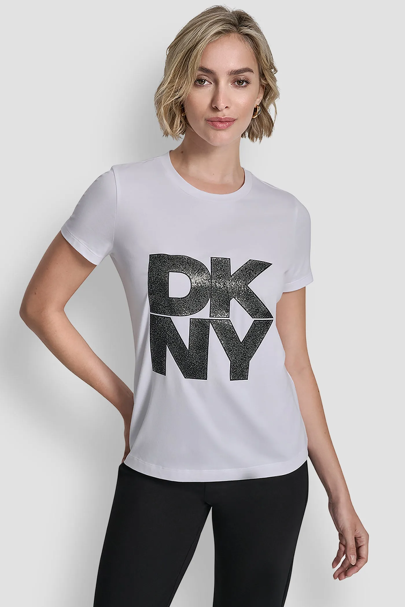 STACKED LOGO TEE sold by DKNY