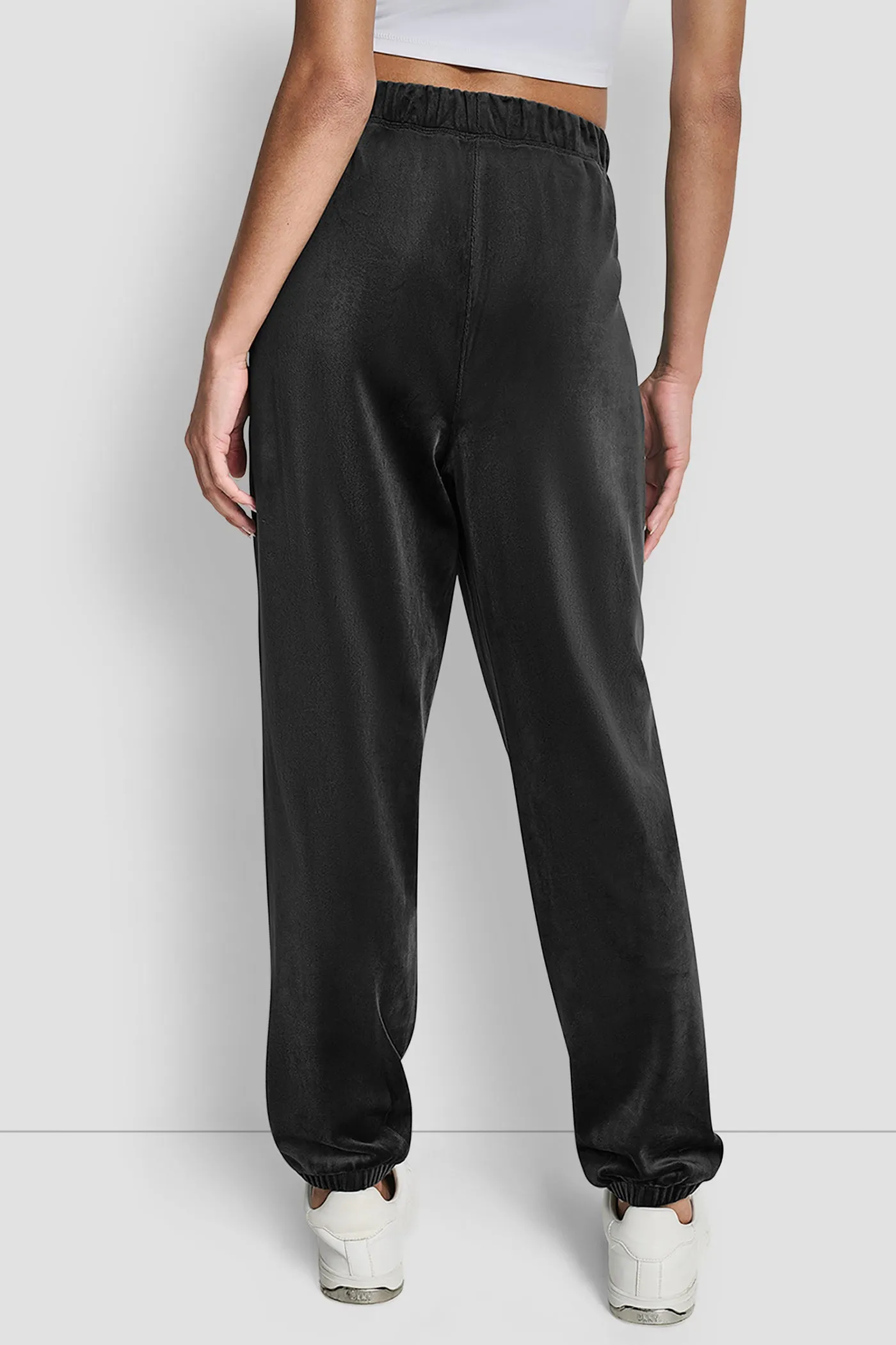 VELOUR RHINESTONE LOGO RELAXED JOGGER sold by DKNY product image thumbnail 2