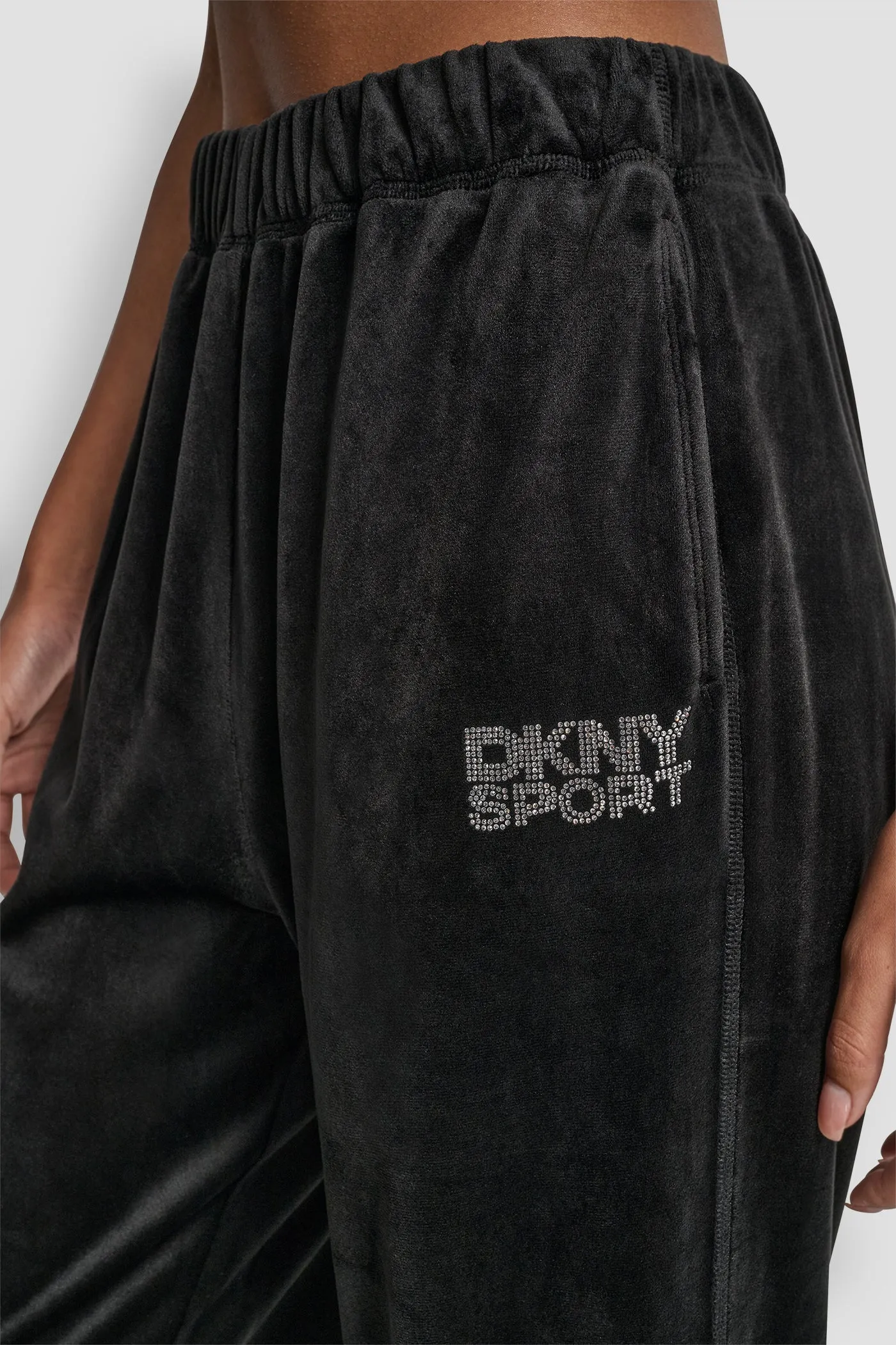 VELOUR RHINESTONE LOGO PANT sold by DKNY product image thumbnail 5