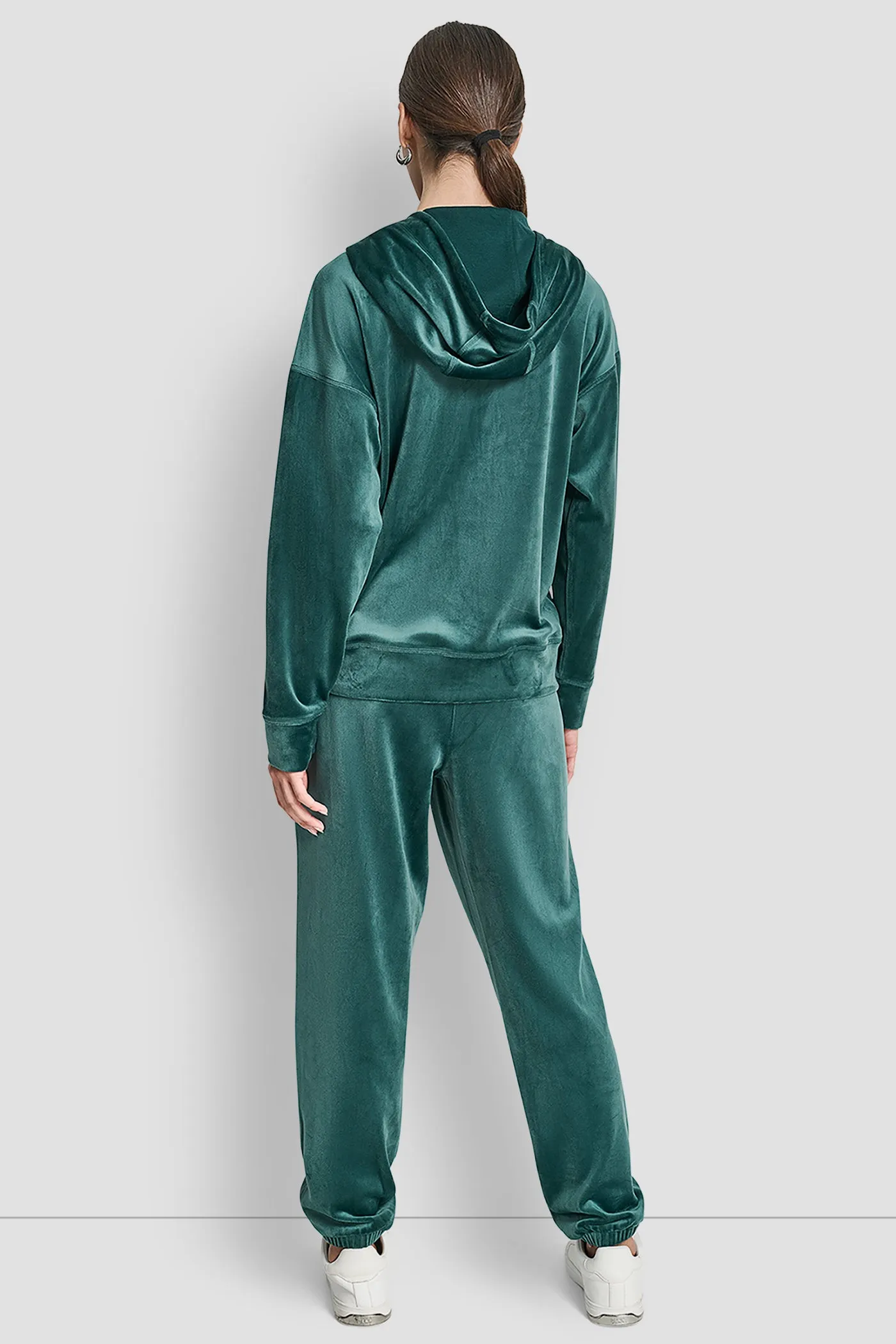 VELOUR RHINESTONE LOGO FULL ZIP HOODIE sold by DKNY product image thumbnail 2