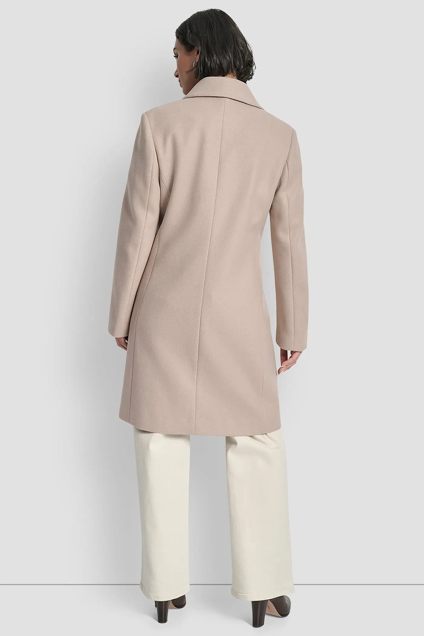 DOUBLE BREASTED FAUX WOOL COAT sold by DKNY product image thumbnail 2
