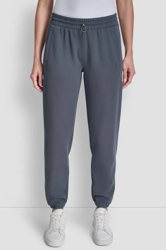 HIGH LINE RIB MID RISE JOGGER sold by DKNY