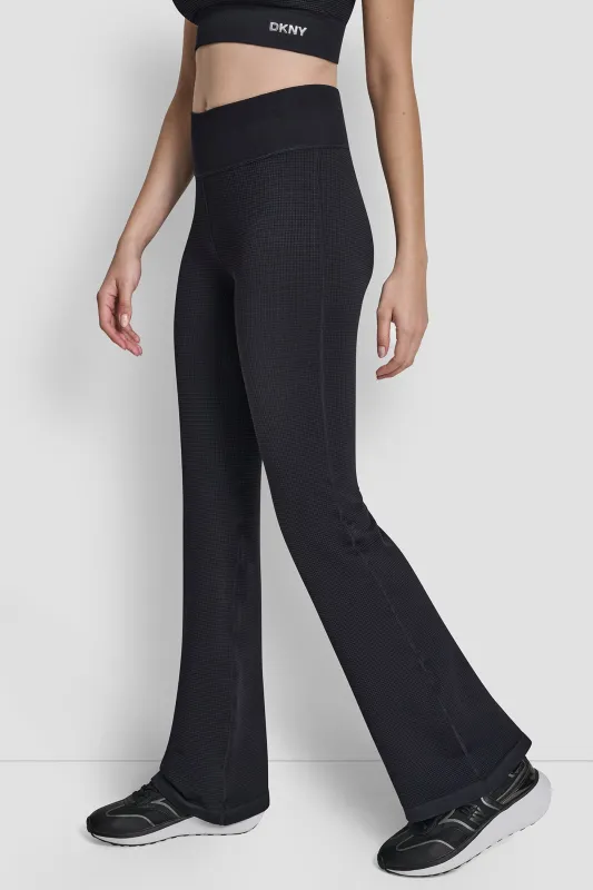 HIGH WAIST SEAMLESS FLARE PANT made by DKNY