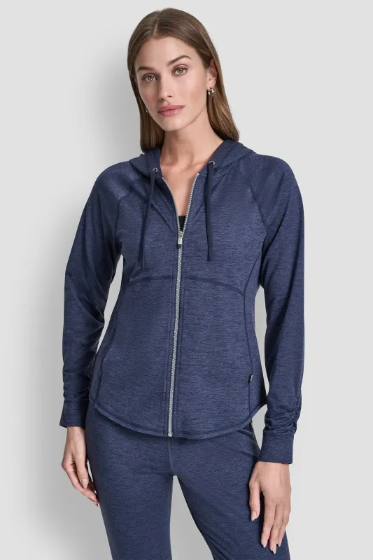 SPACE DYE FULL ZIP HOODIE sold by DKNY