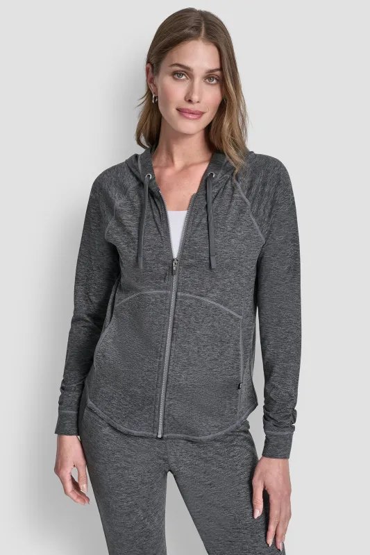 SPACE DYE FULL ZIP HOODIE sold by DKNY