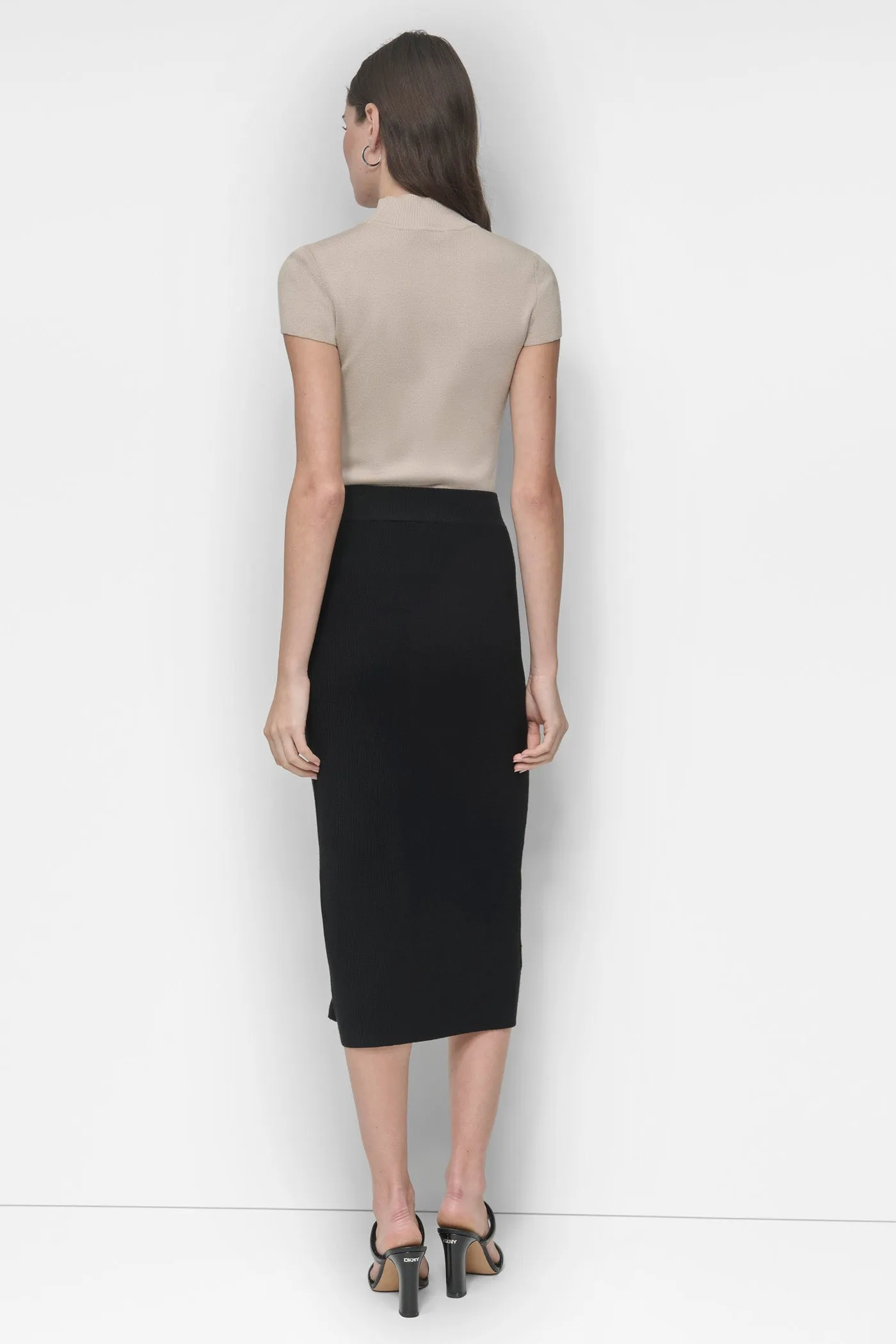 ZIP DETAILED MIDI SWEATER SKIRT sold by DKNY product image thumbnail 5