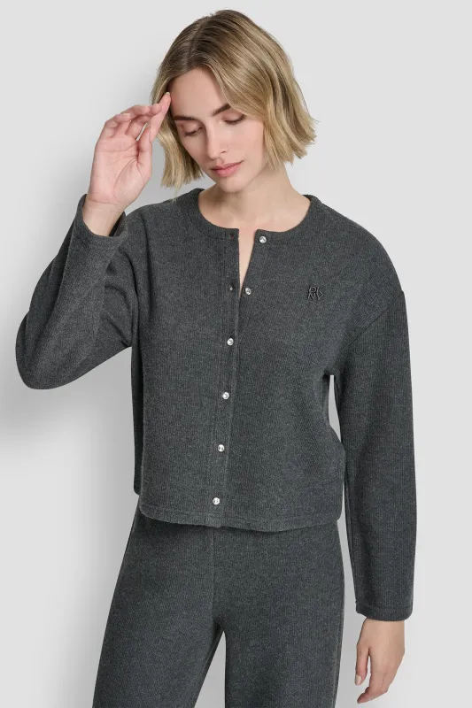 BUTTON FRONT SLEEVE CARDIGAN sold by DKNY
