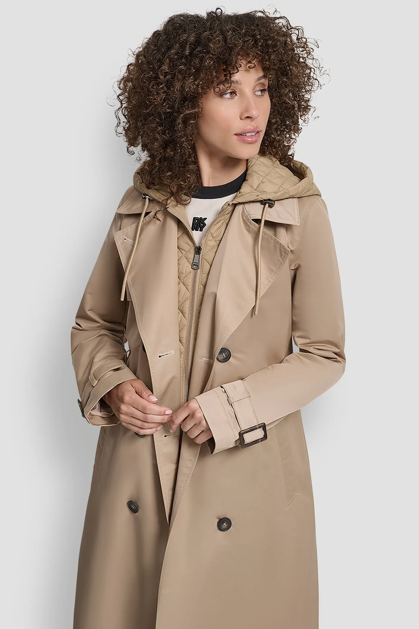 TRENCH COAT WITH QUILTED BIB sold by DKNY product image thumbnail 4