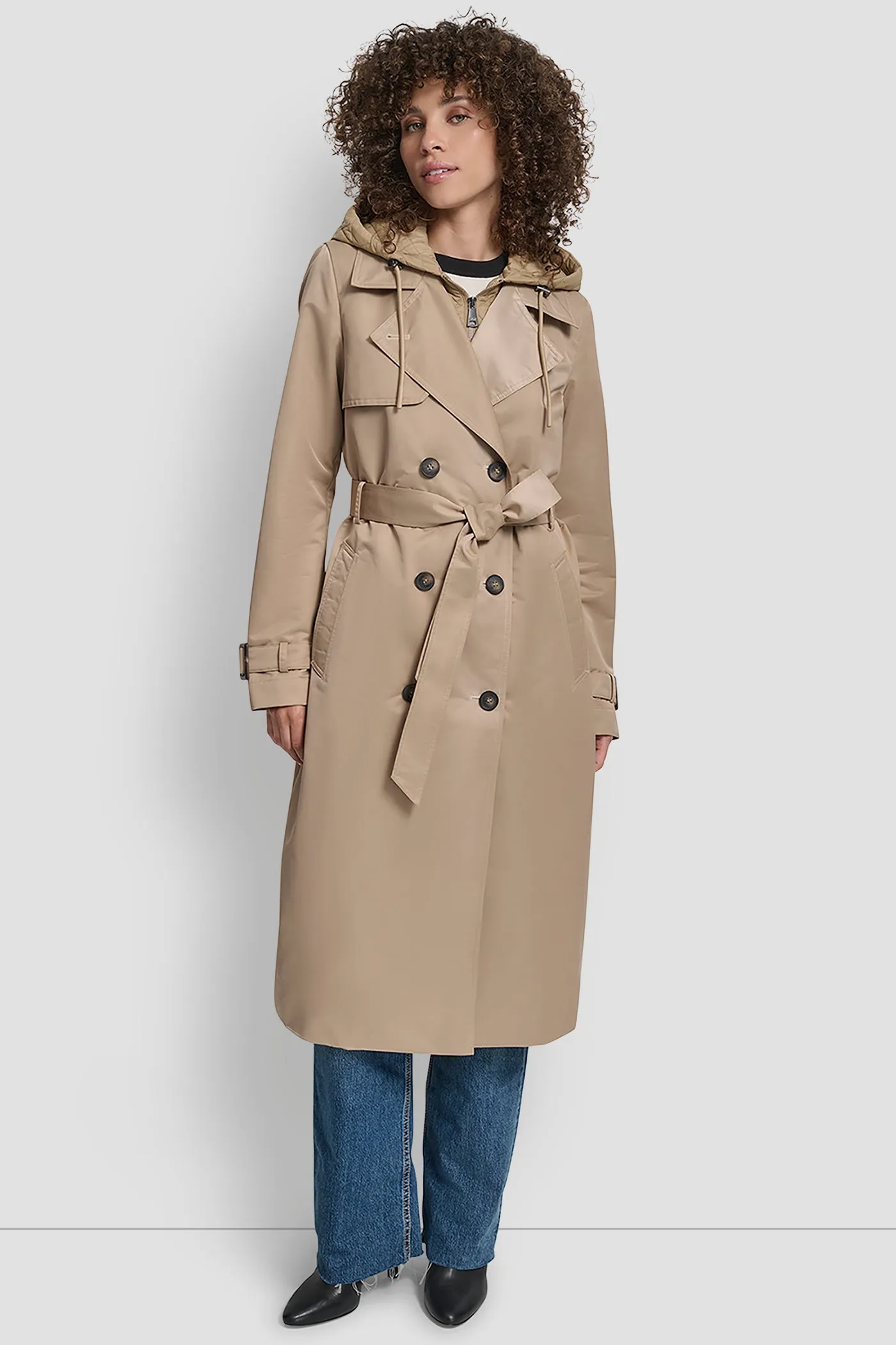 TRENCH COAT WITH QUILTED BIB sold by DKNY