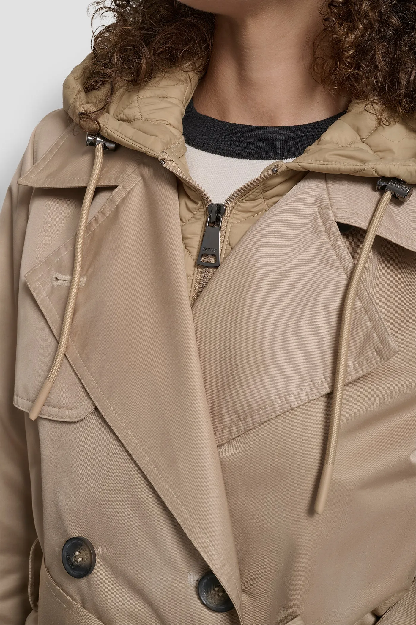 TRENCH COAT WITH QUILTED BIB sold by DKNY product image thumbnail 5