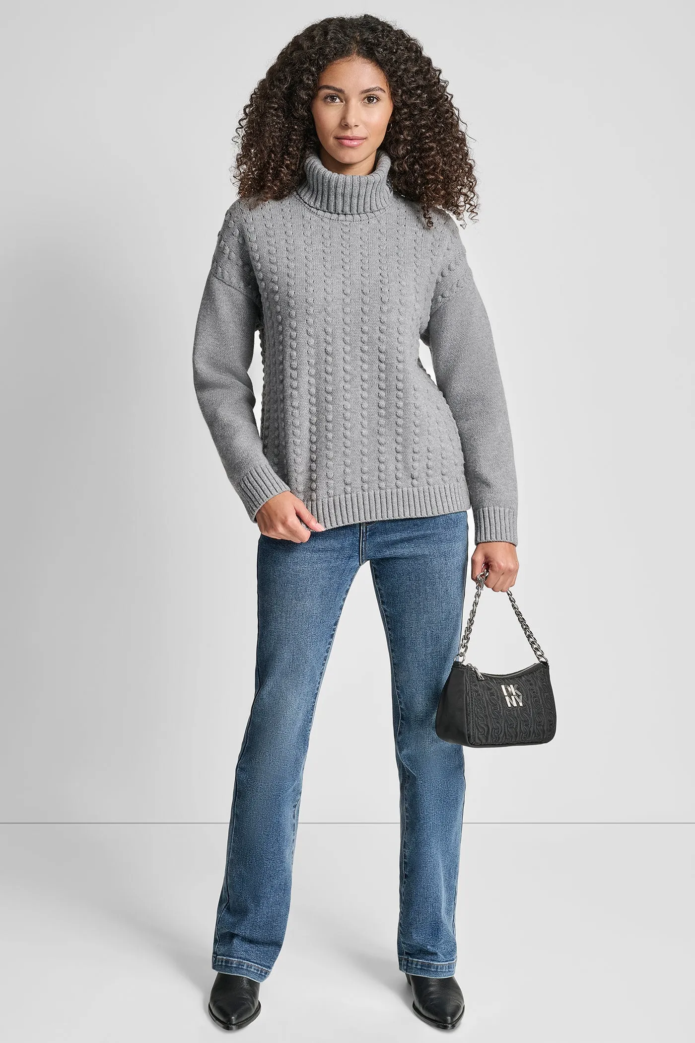TURTLE NECK BOBBLE STICH SWEATER sold by DKNY product image thumbnail 5