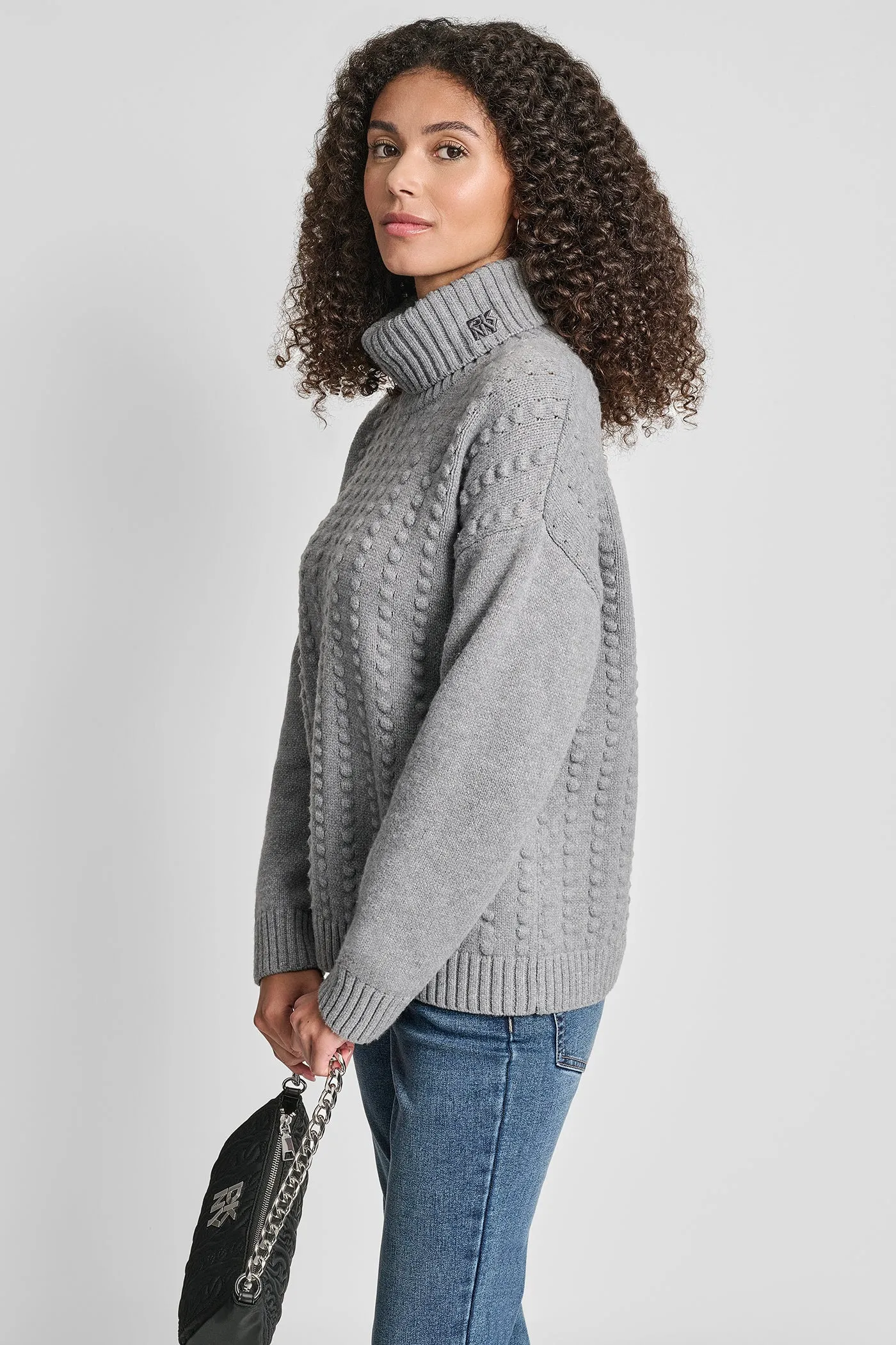 TURTLE NECK BOBBLE STICH SWEATER sold by DKNY product image thumbnail 3