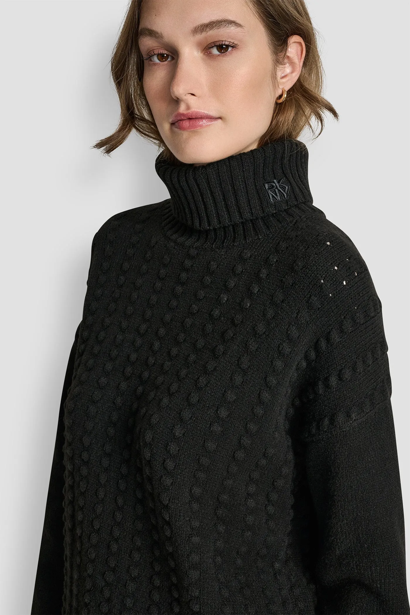 TURTLE NECK BOBBLE STICH SWEATER sold by DKNY product image thumbnail 4
