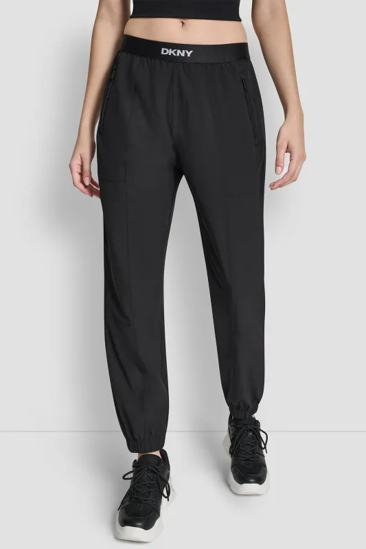 HIGH RISE COMMUTER JOGGER WITH LOGO sold by DKNY