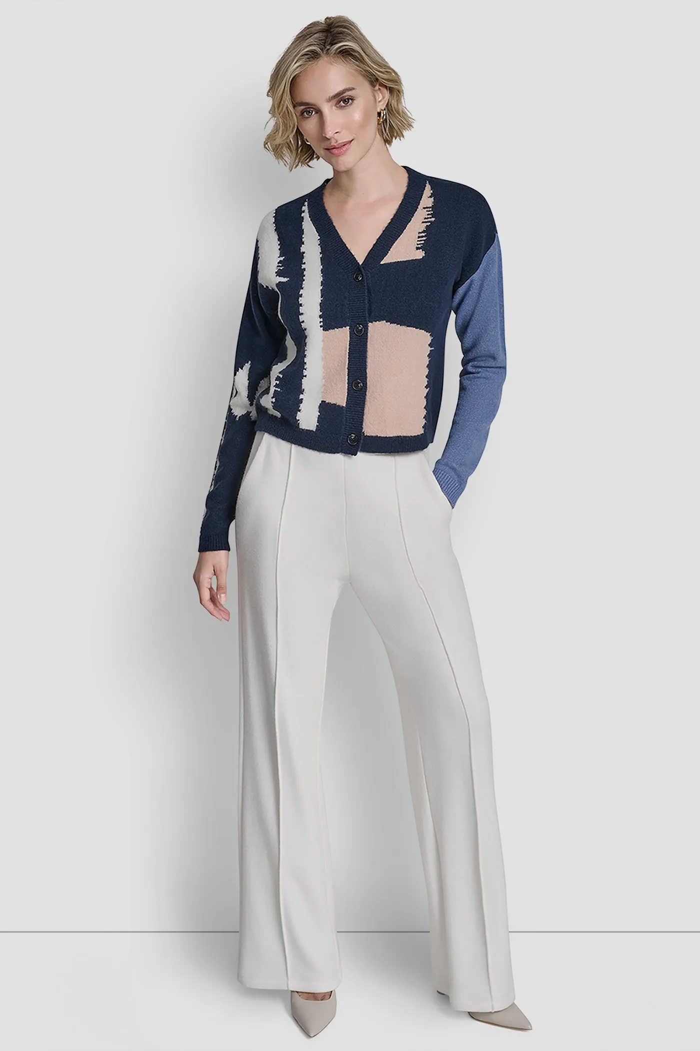 CROPPED COLORBLOCK CARDIGAN sold by DKNY product image thumbnail 4