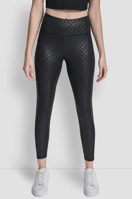 HIGH WAIST 7/8 PRINTED LEGGING WITH POCKETS sold by DKNY