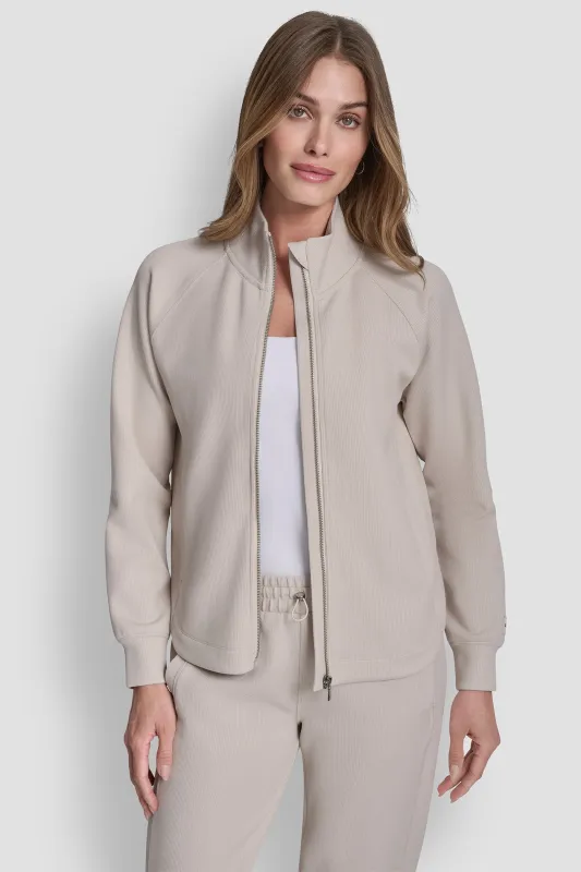 TULIP HEM FULL ZIP JACKET sold by DKNY