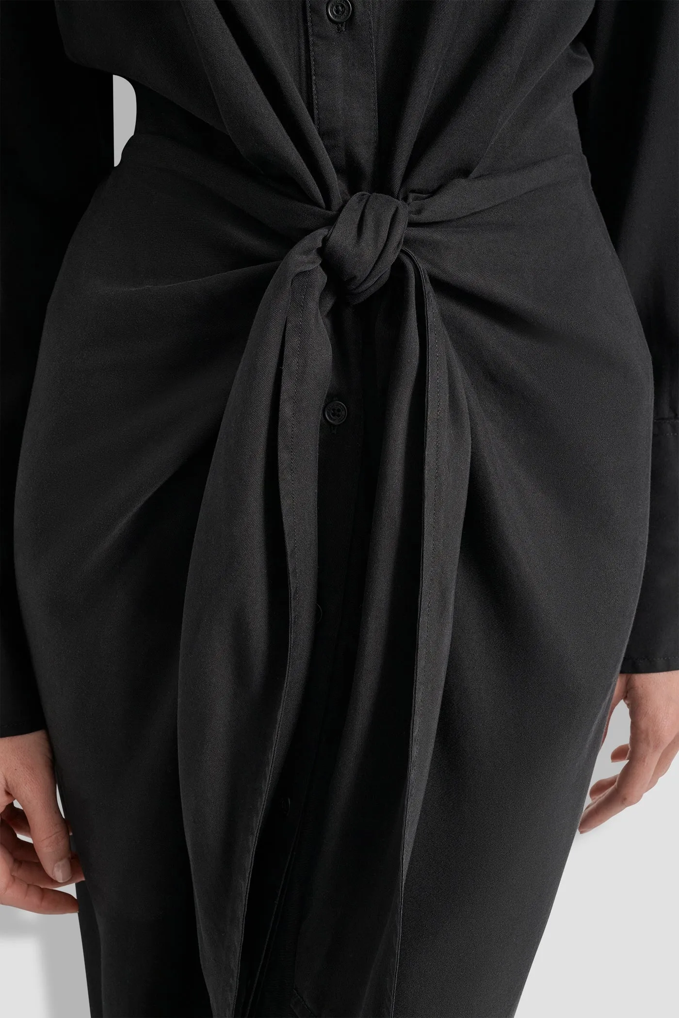 GARMENT DYE LONG SLEEVE BUTTON FRONT SHIRT DRESS sold by DKNY product image thumbnail 5