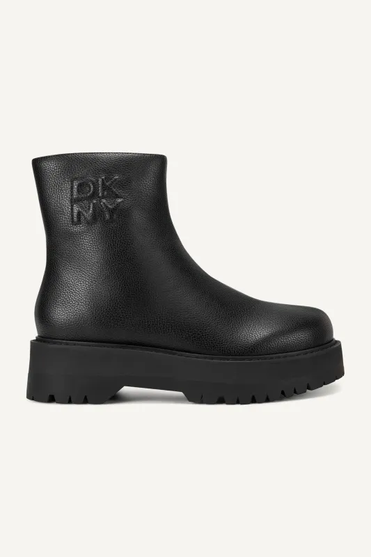BINYAMIN LUG BOOTIE WITH ZIP sold by DKNY