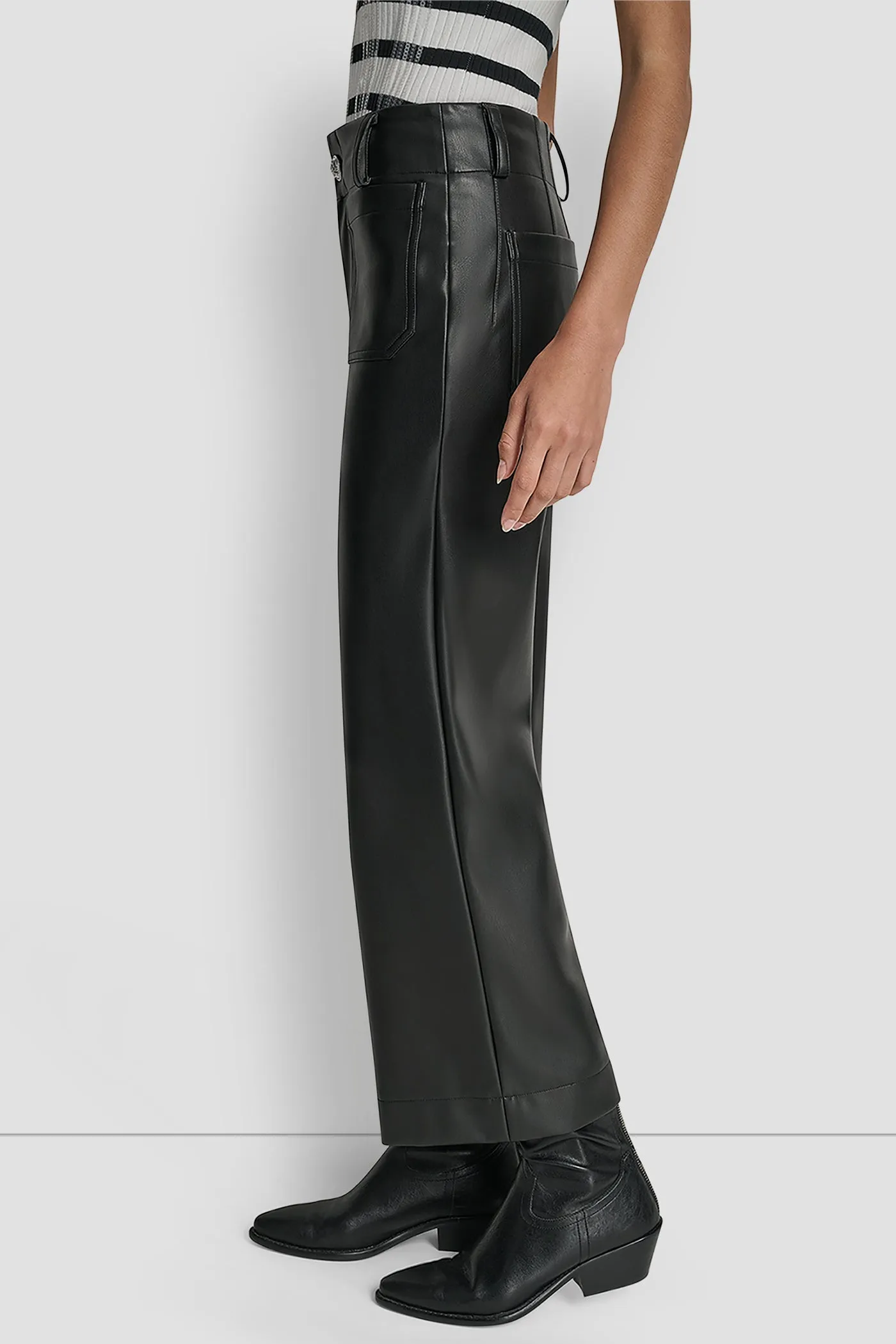 HIGH RISE CROPPED WIDE LEG PANT sold by DKNY product image thumbnail 3