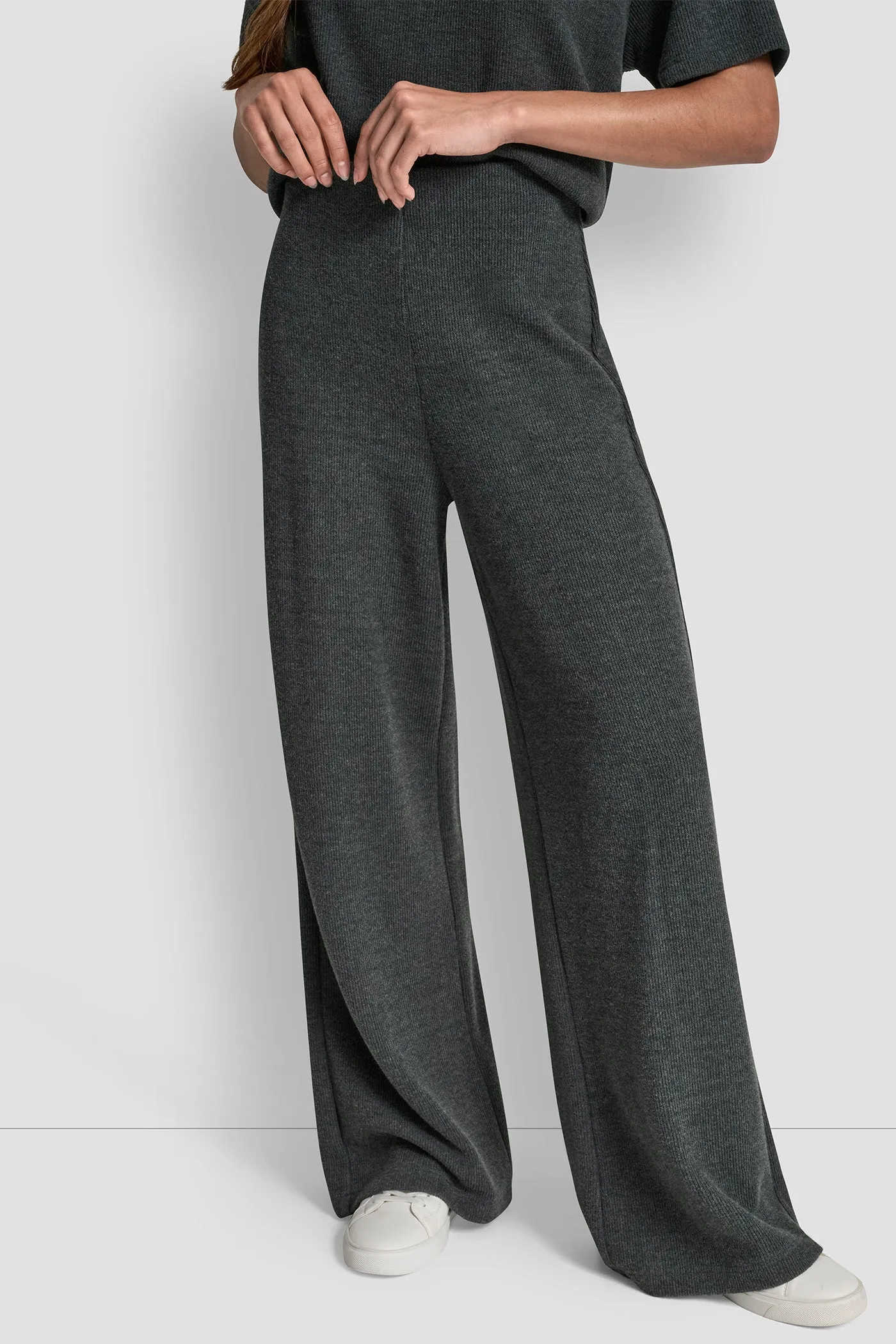 HIGH RISE WIDE LEG PANT sold by DKNY