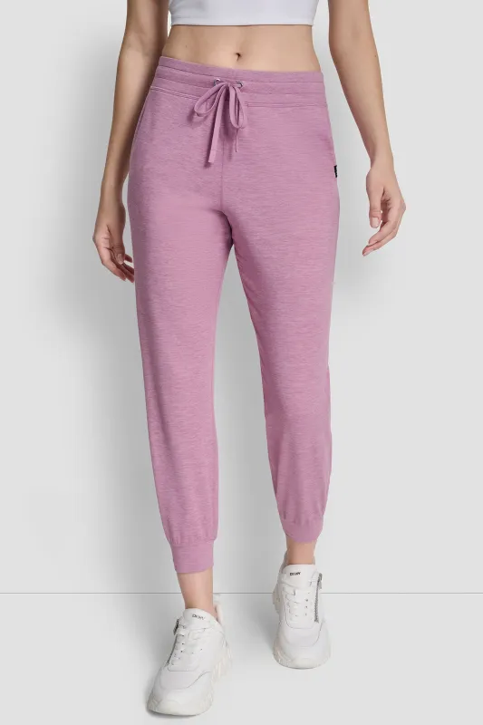 CROPPED HIGH-RISE SLIM JOGGER made by DKNY