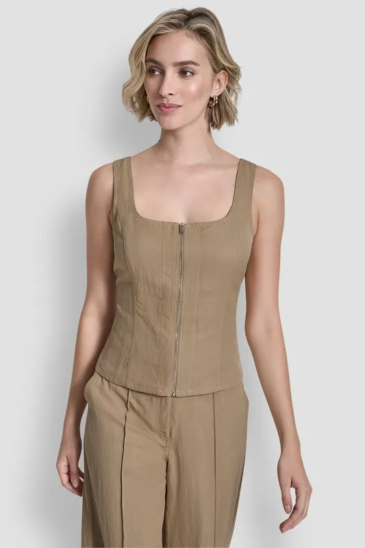 ZIGZAG STITCH COREST TOP sold by DKNY