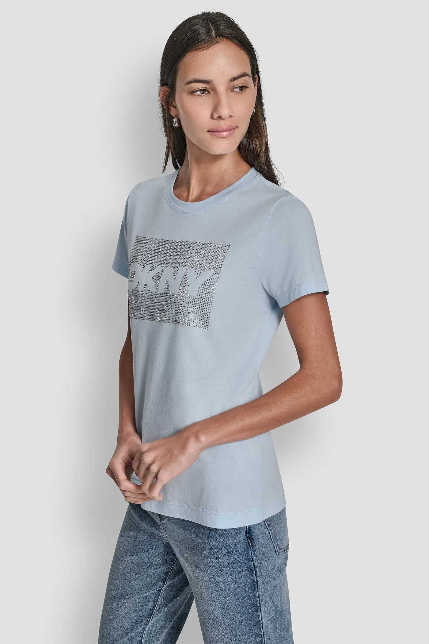 DKNY BOX RHINESTONE LOGO TEE sold by DKNY product image thumbnail 3