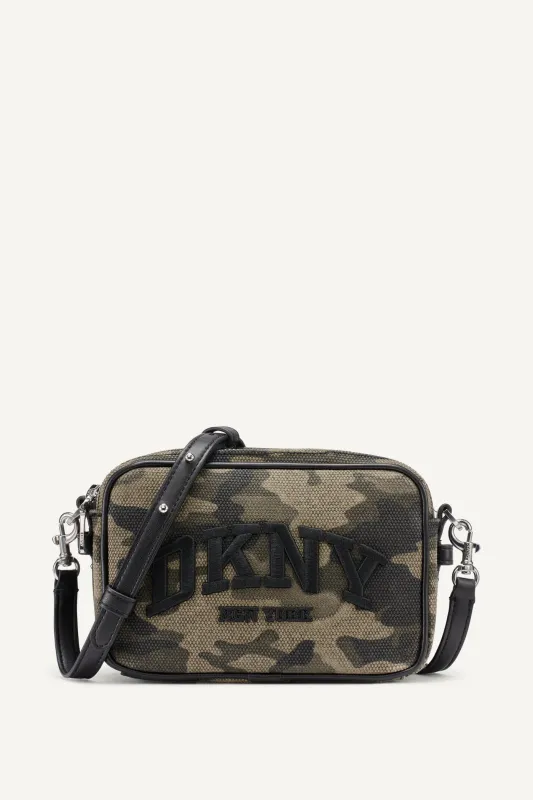 NELL LOGO EMBOSSED CAMO CAMERA BAG made by DKNY