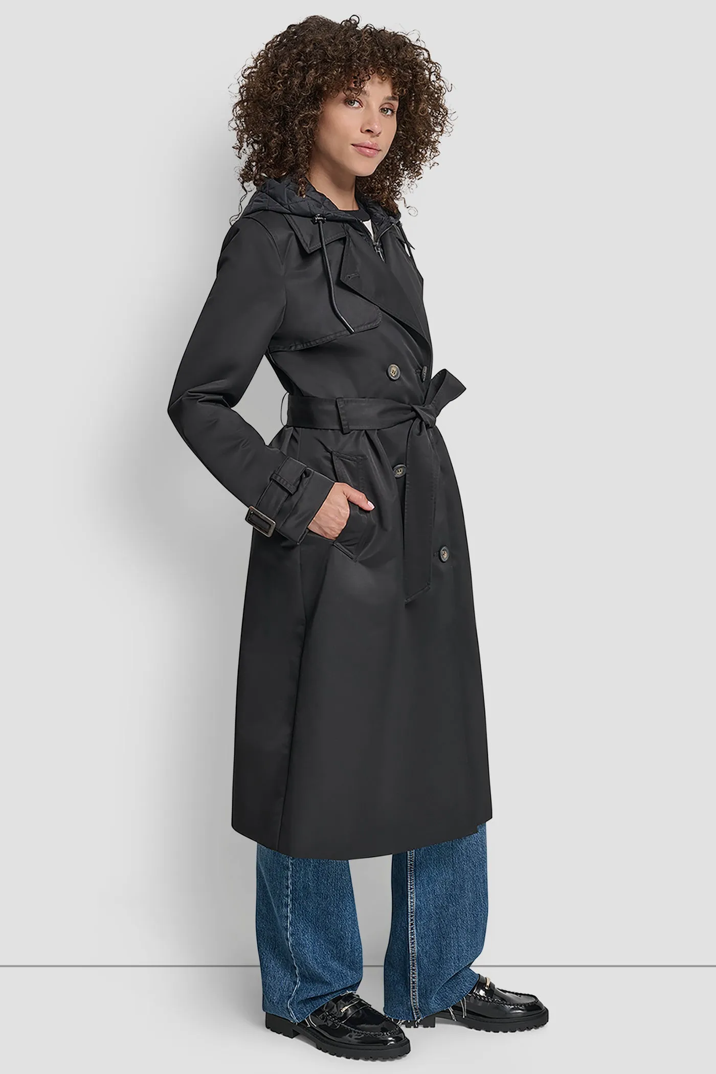 LONG TRENCH COAT sold by DKNY product image thumbnail 3