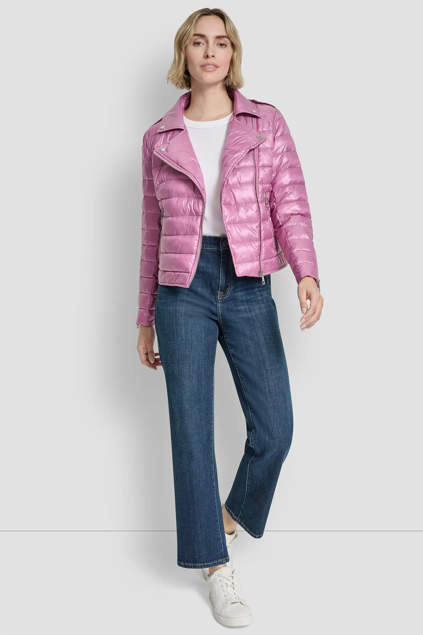MOTO STYLE LIGHT WEIGHT PUFFER JACKET sold by DKNY product image thumbnail 4