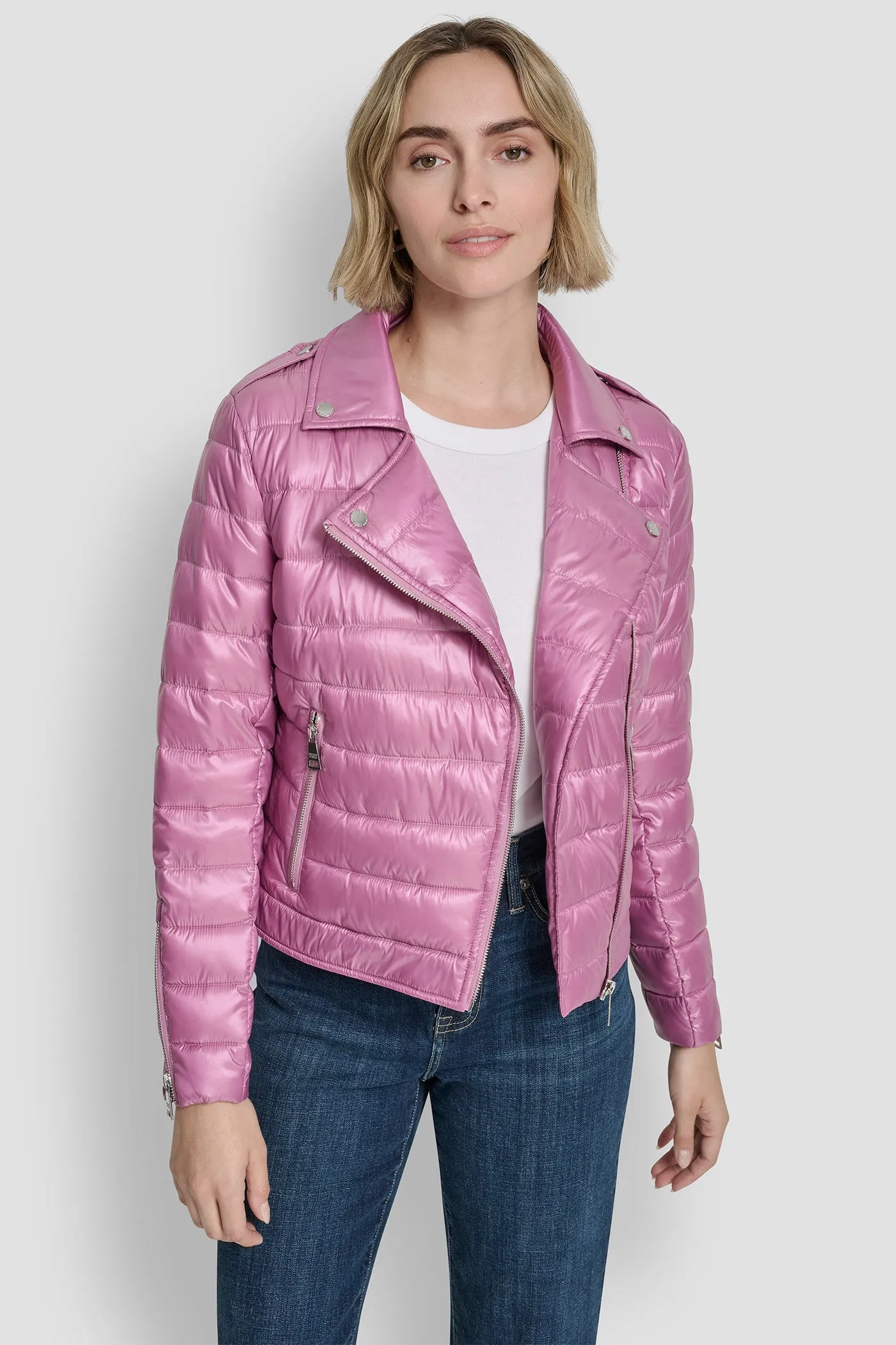 MOTO STYLE LIGHT WEIGHT PUFFER JACKET sold by DKNY product image thumbnail 5
