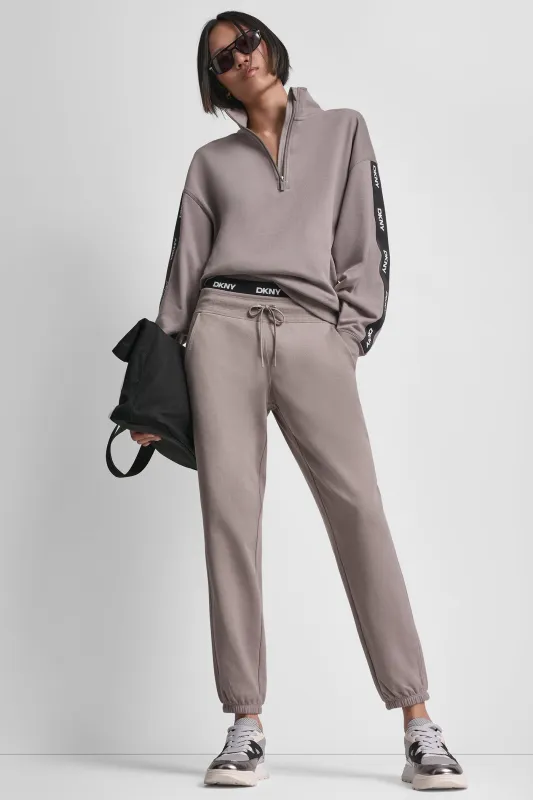 HIGH-RISE LOGO WAIST SLIM JOGGER made by DKNY