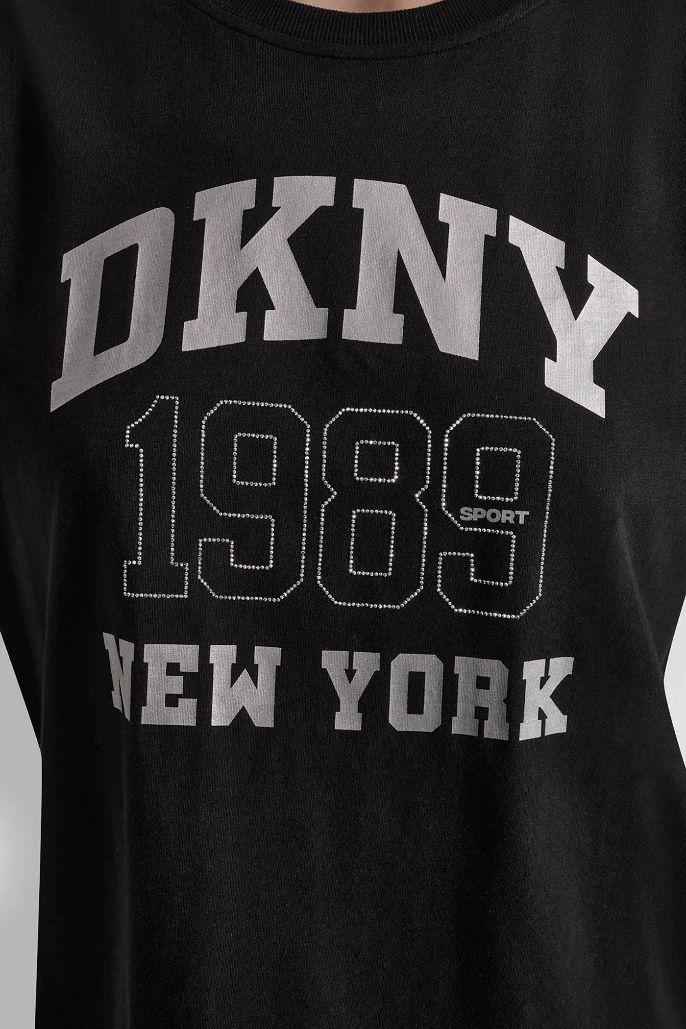 COTTON-JERSEY LOGO HIGH-LOW TEE sold by DKNY product image thumbnail 5
