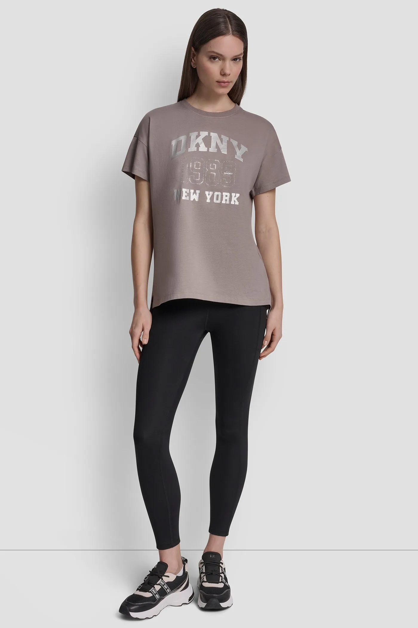 LOGO HIGH-LOW TEE sold by DKNY product image thumbnail 4