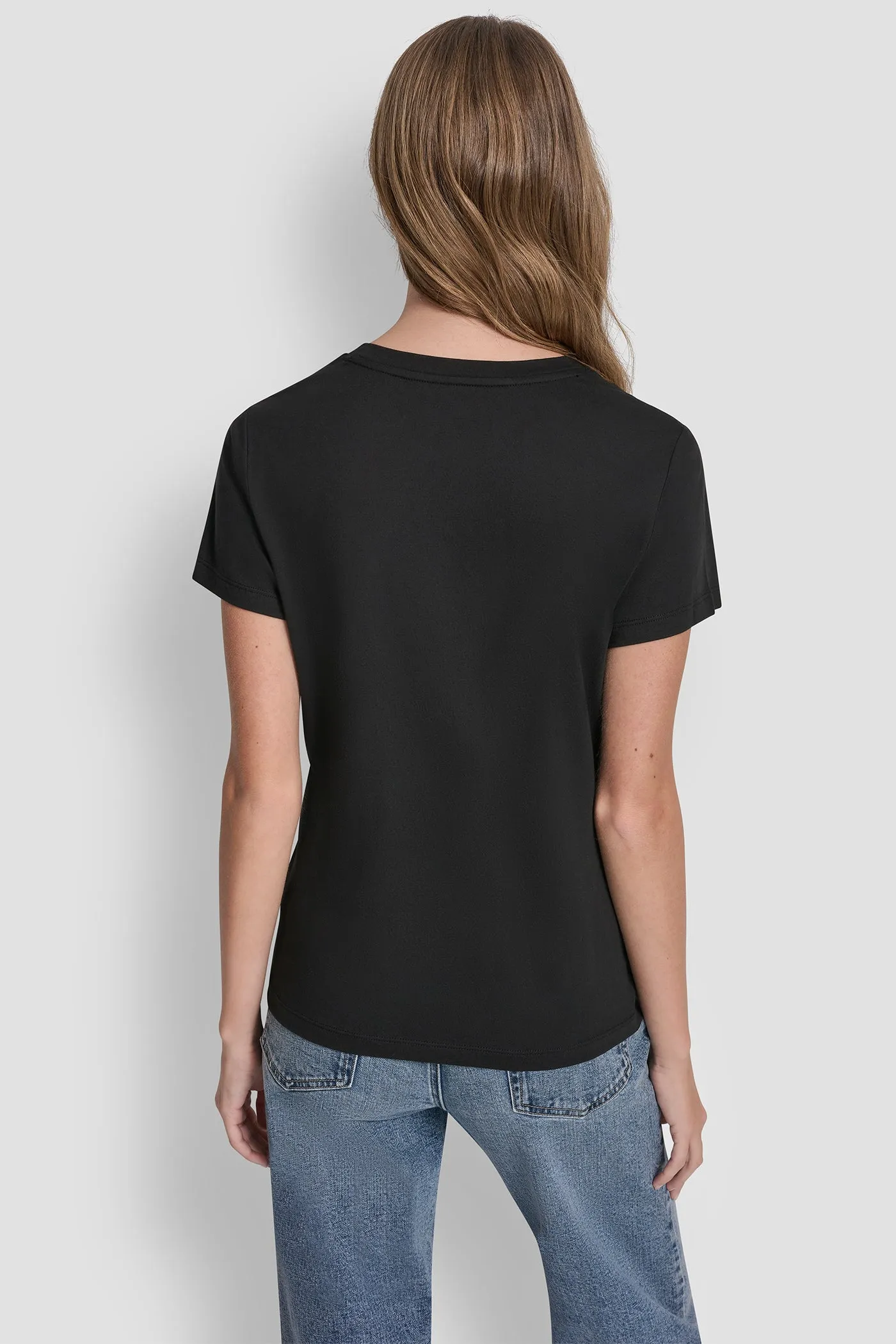 DKNY STACKED EYELET LOGO TEE sold by DKNY product image thumbnail 3