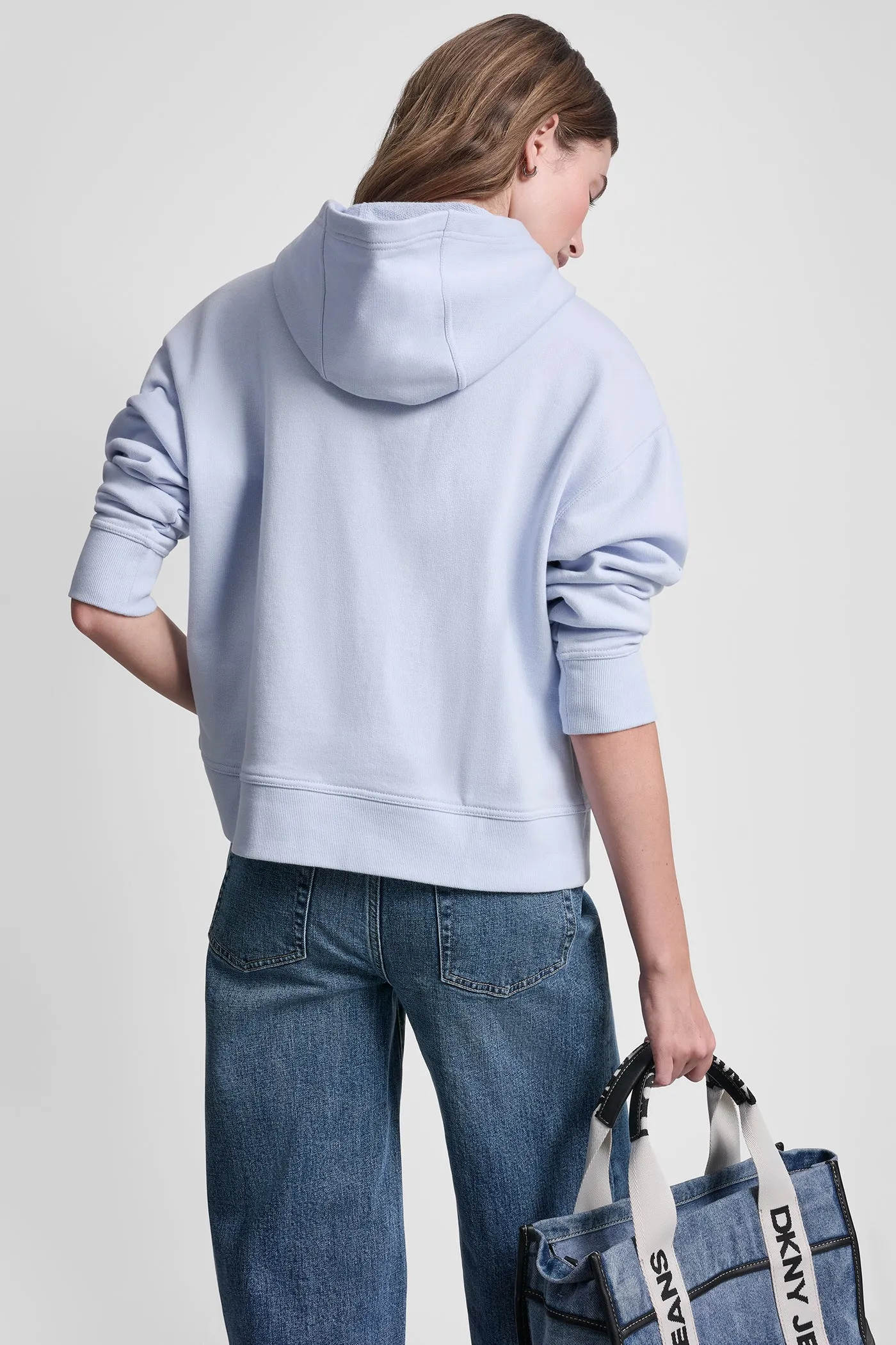 STACKED RHINESTONE FOIL LOGO HOODIE sold by DKNY product image thumbnail 3